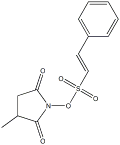 (E)-2-Phenylethenesulfonic acid 2,5-dioxo-3-methyl-1-pyrrolidinyl ester Struktur