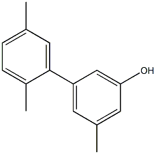 3-Methyl-5-(2,5-dimethylphenyl)phenol Struktur