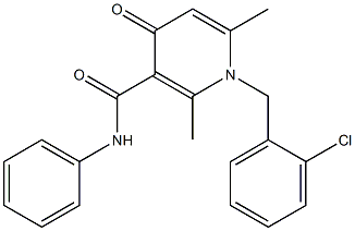 1-(2-Chlorobenzyl)-1,4-dihydro-2,6-dimethyl-N-phenyl-4-oxopyridine-3-carboxamide Struktur