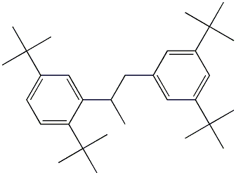 2-(2,5-Di-tert-butylphenyl)-1-(3,5-di-tert-butylphenyl)propane Struktur