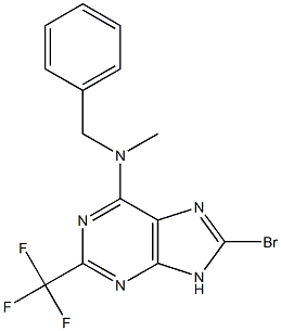 8-Bromo-6-(methylbenzylamino)-2-trifluoromethyl-9H-purine Struktur