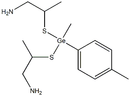 2,2'-[[Methyl(p-tolyl)germylene]bisthio]bis(propan-1-amine) Struktur