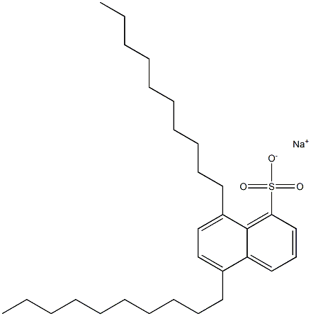 5,8-Didecyl-1-naphthalenesulfonic acid sodium salt Struktur