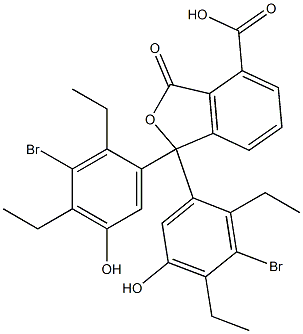 1,1-Bis(3-bromo-2,4-diethyl-5-hydroxyphenyl)-1,3-dihydro-3-oxoisobenzofuran-4-carboxylic acid Struktur