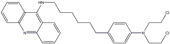 9-[6-[4-[Bis(2-chloroethyl)amino]phenyl]hexylamino]acridine Struktur