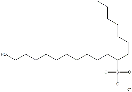 18-Hydroxyoctadecane-8-sulfonic acid potassium salt Struktur