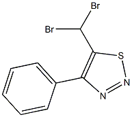 4-(Phenyl)-5-dibromomethyl-1,2,3-thiadiazole Struktur