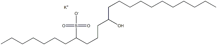 12-Hydroxytricosane-8-sulfonic acid potassium salt Struktur