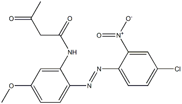 2-Acetyl-2'-(4-chloro-2-nitrophenylazo)-5'-methoxyacetanilide Struktur