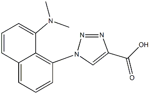 1-(8-Dimethylaminonaphthalen-1-yl)-1H-1,2,3-triazole-4-carboxylic acid Struktur