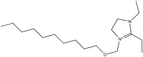 1,2-Diethyl-3-[(decyloxy)methyl]-4,5-dihydro-1H-imidazol-3-ium Struktur