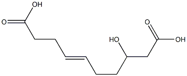 3-Hydroxy-6-decenedioic acid Struktur