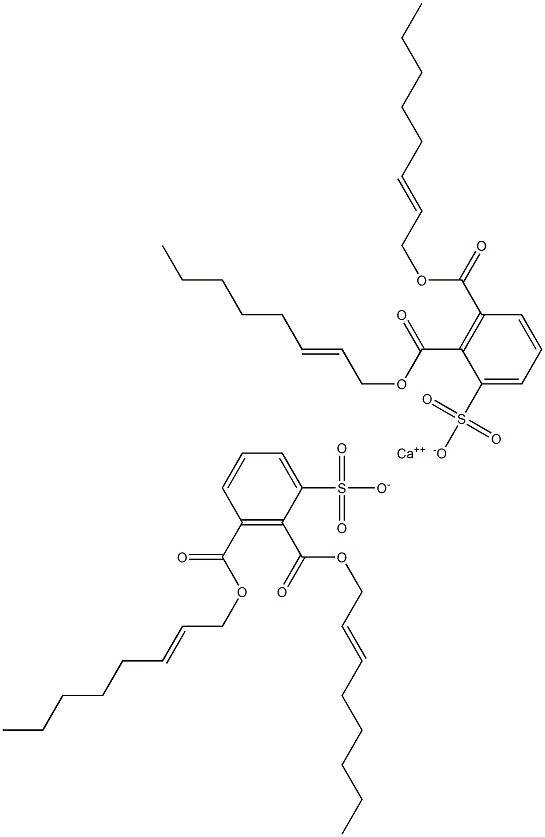 Bis[2,3-di(2-octenyloxycarbonyl)benzenesulfonic acid]calcium salt Struktur