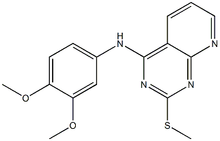 4-[3,4-Dimethoxyanilino]-2-(methylthio)pyrido[2,3-d]pyrimidine Struktur