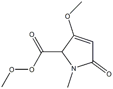 2,5-Dihydro-2-hydroxy-1-methyl-3-methoxy-5-oxo-1H-pyrrole-2-carboxylic acid methyl ester Struktur