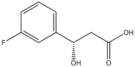 [S,(-)]-3-(m-Fluorophenyl)-3-hydroxypropionic acid Struktur