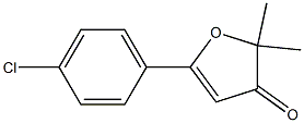 2,2-Dimethyl-5-(4-chlorophenyl)furan-3(2H)-one Struktur