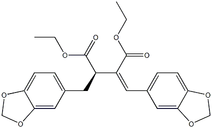 [R,(-)]-2-Piperonyl-3-piperonylidenesuccinic acid diethyl ester Struktur