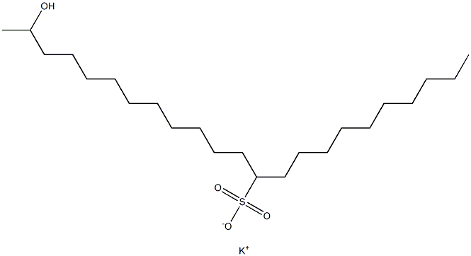 22-Hydroxytricosane-11-sulfonic acid potassium salt Struktur