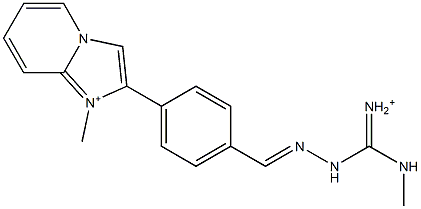 2-[4-[2-[Iminio(methylamino)methyl]hydrazonomethyl]phenyl]-1-methylimidazo[1,2-a]pyridin-1-ium Struktur