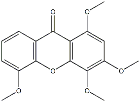 1,3,4,5-Tetramethoxyxanthone Struktur