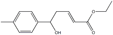 5-Hydroxy-5-(4-methylphenyl)-2-pentenoic acid ethyl ester Struktur