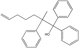 2-Methyl-1,1,2-triphenyl-6-hepten-1-ol Struktur