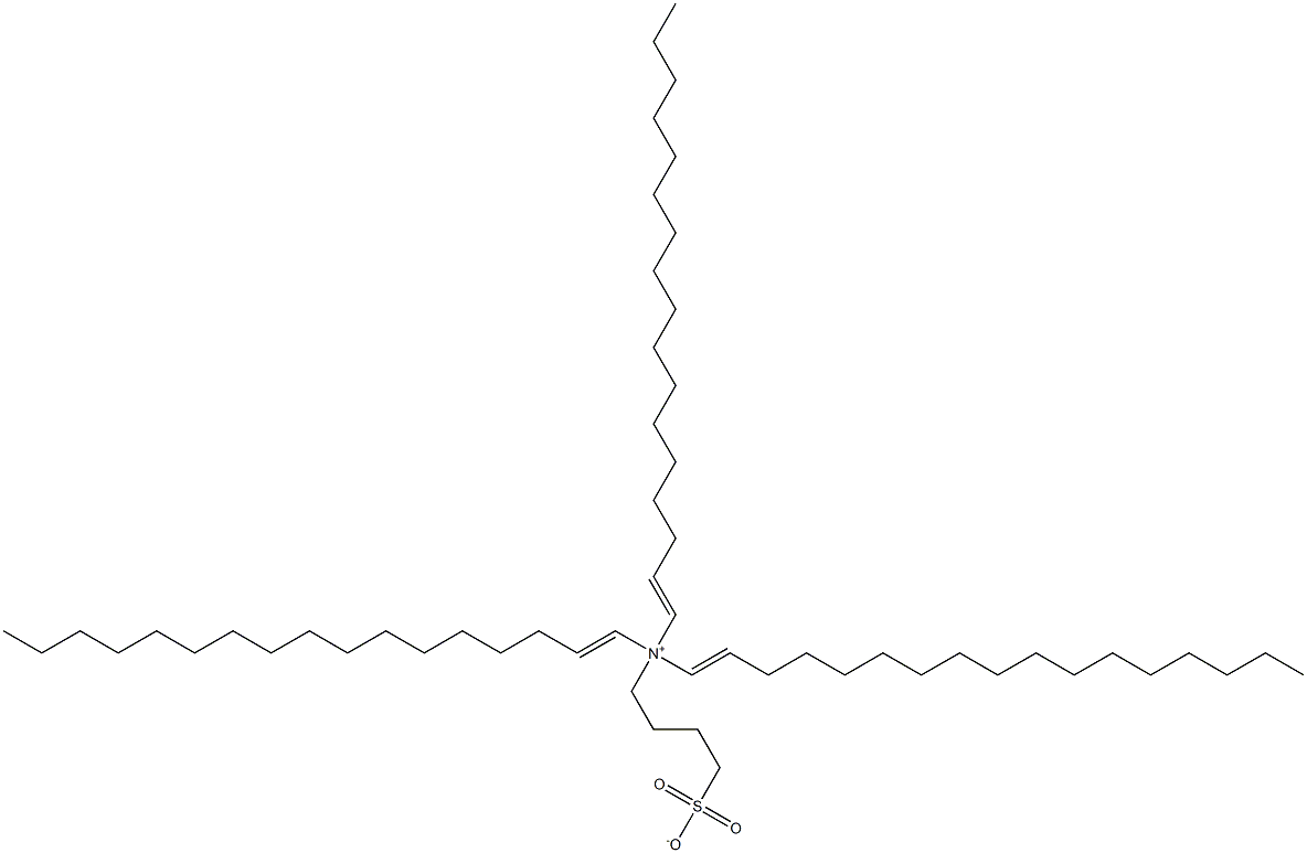 N,N-Di(1-heptadecenyl)-N-(4-sulfonatobutyl)-1-heptadecen-1-aminium Struktur