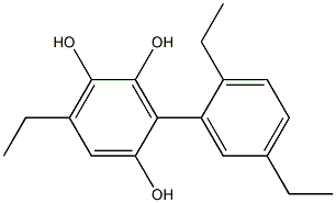 6-Ethyl-3-(2,5-diethylphenyl)benzene-1,2,4-triol Struktur