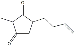 2-Methyl-4-(3-butenyl)-1,3-cyclopentanedione Struktur