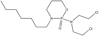 Tetrahydro-2-[bis(2-chloroethyl)amino]-3-heptyl-2H-1,3,2-oxazaphosphorine 2-oxide Struktur