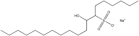 8-Hydroxynonadecane-7-sulfonic acid sodium salt Struktur