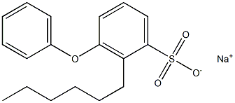 2-Hexyl-3-phenoxybenzenesulfonic acid sodium salt Struktur