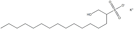 1-Hydroxyhexadecane-2-sulfonic acid potassium salt Struktur