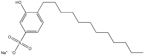 3-Hydroxy-4-dodecylbenzenesulfonic acid sodium salt Struktur