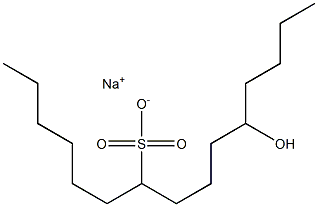 11-Hydroxypentadecane-7-sulfonic acid sodium salt Struktur