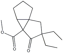 1,6-Trimethylene-3,3-diethyl-4-oxobicyclo[3.1.0]hexane-5-carboxylic acid methyl ester Struktur