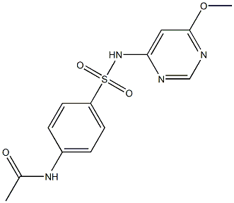 4-[[4-(Acetylamino)phenyl]sulfonylamino]-6-methoxypyrimidine Struktur