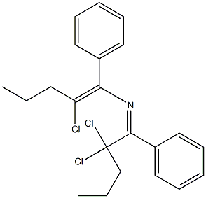 4,4,8-Trichloro-5,7-diphenyl-6-aza-5,7-undecadiene Struktur