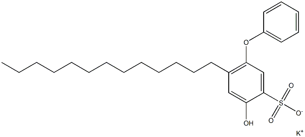 4-Hydroxy-6-tridecyl[oxybisbenzene]-3-sulfonic acid potassium salt Struktur