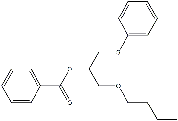 Benzoic acid [2-(phenylthio)-1-(butoxymethyl)ethyl] ester Struktur