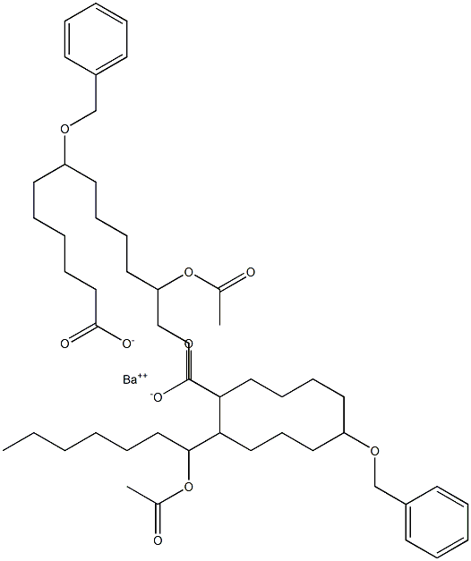 Bis(7-benzyloxy-12-acetyloxystearic acid)barium salt Struktur