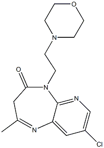 8-Chloro-2-methyl-5-(2-morpholinoethyl)-3H-pyrido[2,3-b][1,4]diazepin-4(5H)-one Struktur