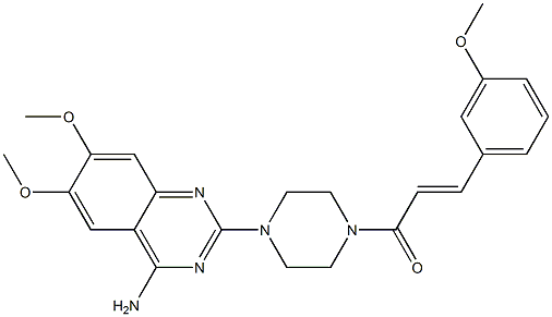 4-Amino-2-[4-[3-(3-methoxyphenyl)propenoyl]-1-piperazinyl]-6,7-dimethoxyquinazoline Struktur