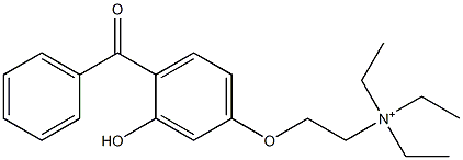 2-(4-Benzoyl-3-hydroxyphenoxy)-N,N,N-triethylethanaminium Struktur