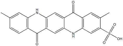 5,7,12,14-Tetrahydro-2,10-dimethyl-7,14-dioxoquino[2,3-b]acridine-3-sulfonic acid Struktur