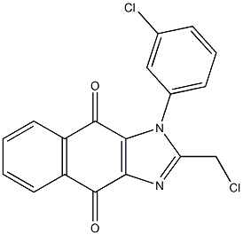 2-(Chloromethyl)-1-(3-chlorophenyl)-1H-naphth[2,3-d]imidazole-4,9-dione Struktur