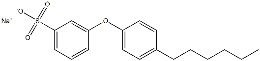 3-(4-Hexylphenoxy)benzenesulfonic acid sodium salt Struktur