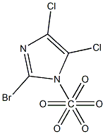 2-Bromo-4,5-dichloro 1-pentoxymethyl-1H-imidazole Struktur