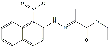 2-[[(1-Nitro-2-naphtyl)amino]imino]propanoic acid ethyl ester Struktur